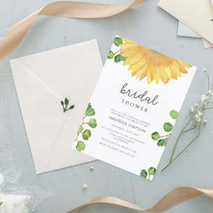 Invitation Douche nuptiale de tournesol