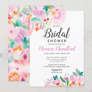 Invitation Douche nuptiale douce pastel