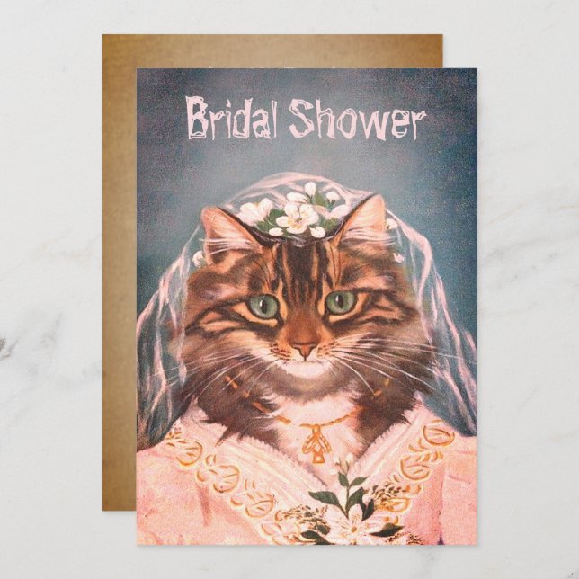 Invitation douche nuptiale, fête de poule, fête de bacheloret (Devant / Derrière)