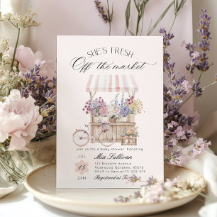 Invitation Douche nuptiale Flower Cart frais