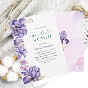Invitation Douche nuptiale IRIS FLOWER