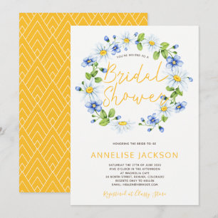 Invitation Douche nuptiale jaune de marée