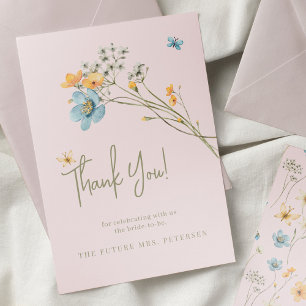 Invitation douche nuptiale minimaliste fleur sauvage boho mod