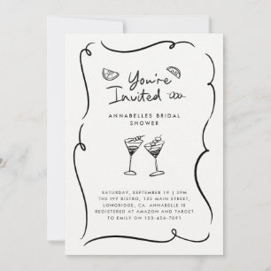 Invitation Douche nuptiale moderne naturel élégant manuscrit
