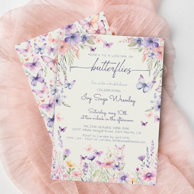 Invitation Douche nuptiale pour "toute la vie des papillons" (Créateur téléchargé)