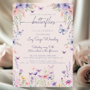 Invitation Douche nuptiale pour "toute la vie des papillons"