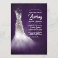 Douche nuptiale pourpre argentée de robe élégante