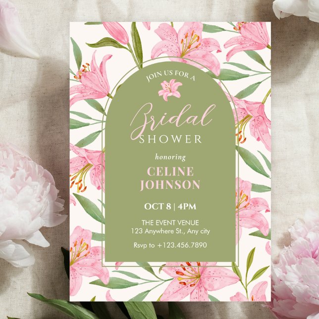 Invitation Douche nuptiale rose pâle fleurie pastel (Créateur téléchargé)