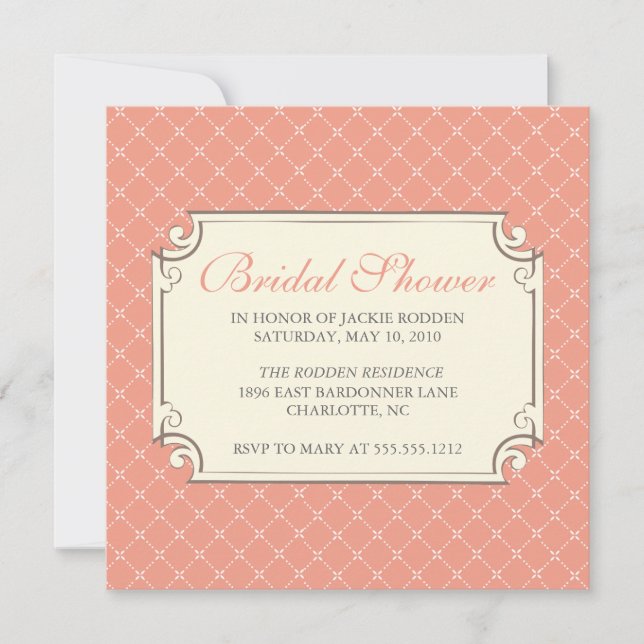 Invitation Douche nuptiale {trellis} (Devant)