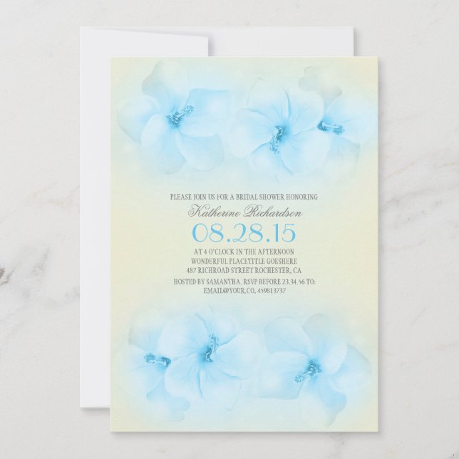 Invitation douche nuptiale turquoise (Devant)