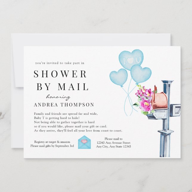 Invitation Douche par Baby shower postal (Devant)