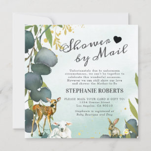 Invitation Douche par courrier Baby shower des animaux de b