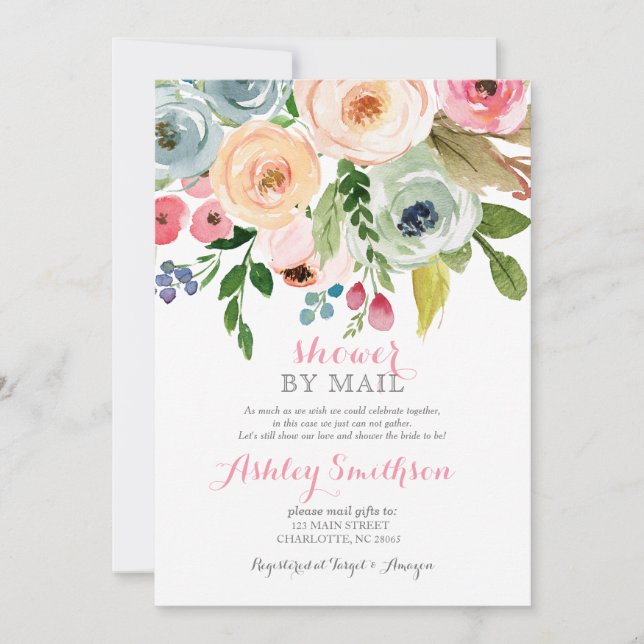 Invitation Douche par Mail douche nuptiale Douche virtuelle (Devant)