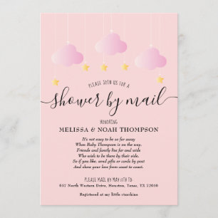 Invitation Douche Par Mail Long Distance Rose Baby Girl