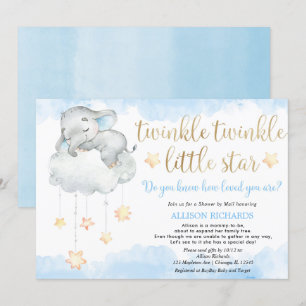 Invitation Douche par mail Twinkle scintiller petite étoile b