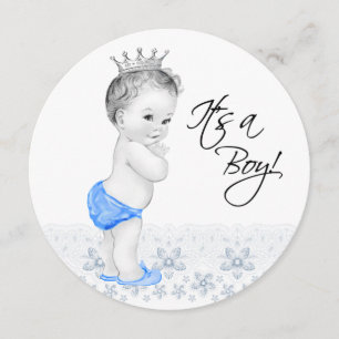 Invitation Douche pour bébé bleu doux