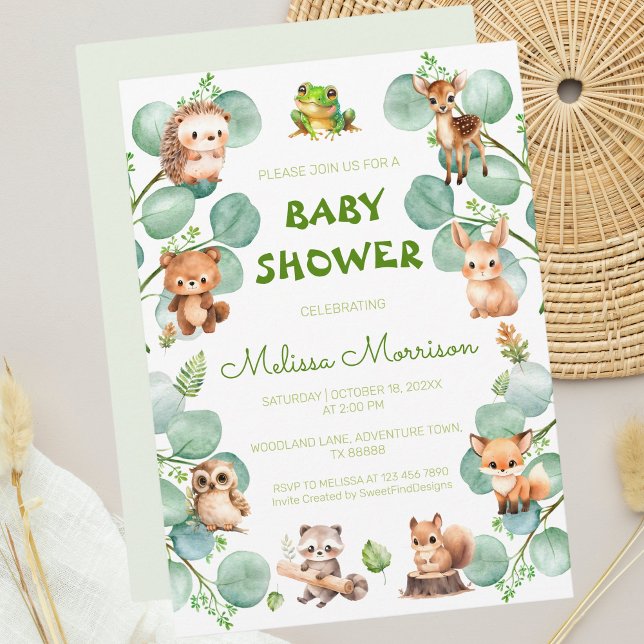 Invitation Douche pour bébé enchantée (Enchanted Baby Boy Shower Invitation)