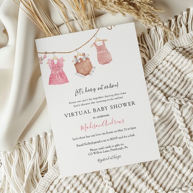 Invitation Douche pour bébé virtuelle (Créateur téléchargé)