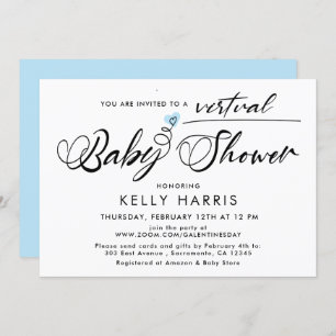 Invitation Douche pour bébé virtuelle simple