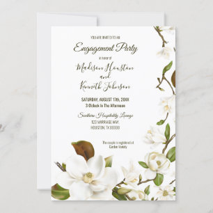 Invitation Douche pour couples floraux Magnolia