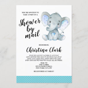 Invitation Douche pour éléphant par mail Cute