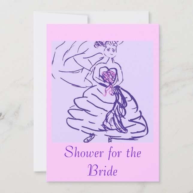 Invitation Douche pour la mariée (Devant)