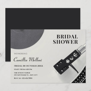 Invitation Douche pour mariée en vinyle