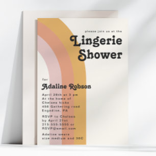 Invitation douche Rainbow Lingerie Retro 70 moderne
