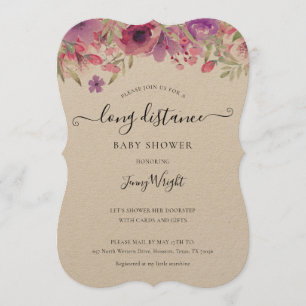Invitation Douche Rustique Par Courrier À Longue Distance Flo