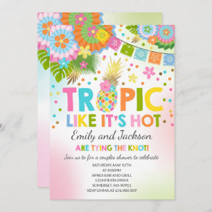 Invitation Douche tropicale de couples d'invitation tropicale