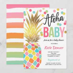 Invitation Douche tropicale d'invitation de baby shower
