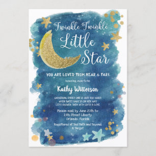 Invitation Douche Twinkle Little Star Twinkle par courrier