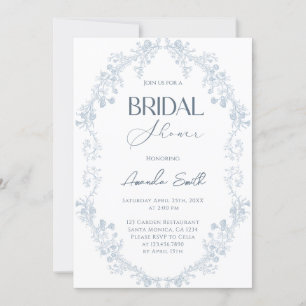 Invitation Douche vintage fleurie