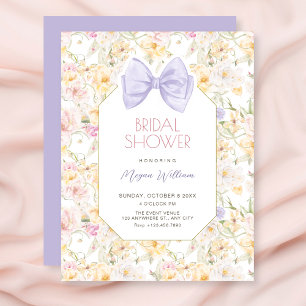 Invitation Douche vintage fleurie