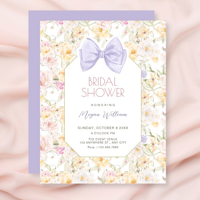 Invitation Douche vintage fleurie (Créateur téléchargé)