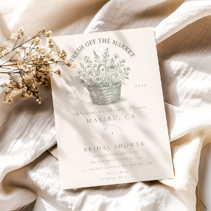 Invitation Douche vintage Floral Market