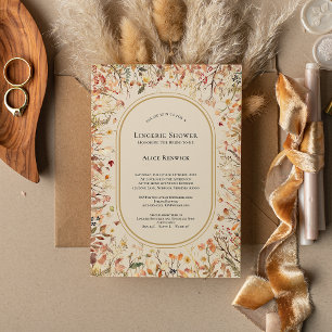 Invitation Douche vintage Rustique Mariage de automne Lingeri