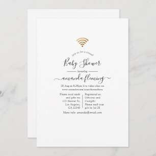 Invitation Douche virtuelle branchée