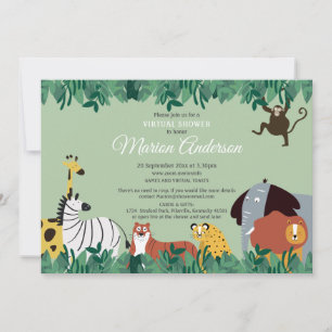 Invitation Douche Virtuelle En Ligne Par Courrier Animaux de