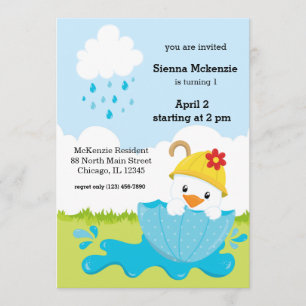 Invitation Douches d'avril mignonnes