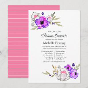 Invitation Douchez Florale de Printemps Virtuelle