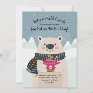 Invitation d'ours d'hiver