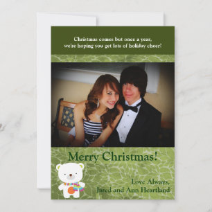 Invitation d'ours polaire de Noël 5x7