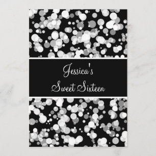 Invitation Doux 16 bulles gris noir et blanc