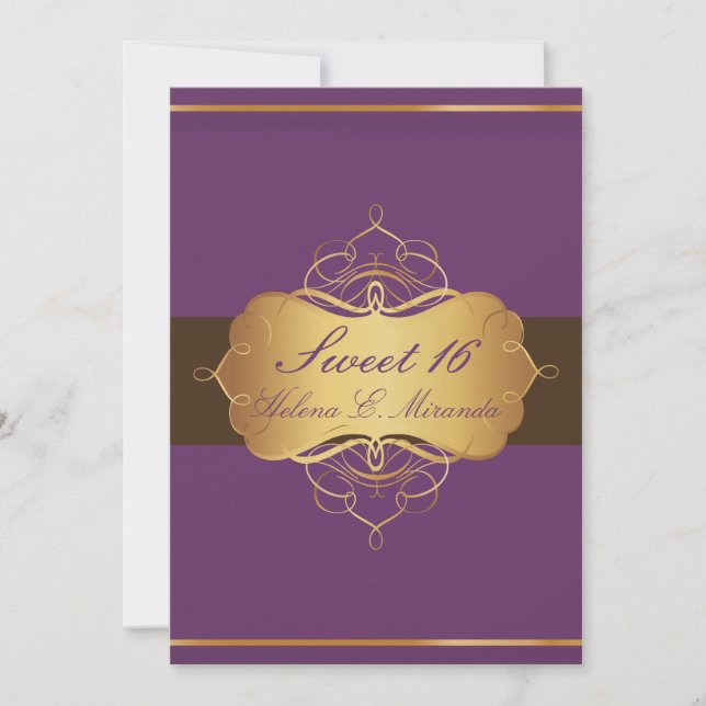 Invitation Doux 16/ chocolat prune/ tiara (Devant)