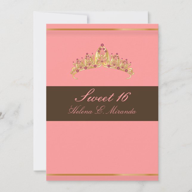 Invitation Doux 16/ joli en tiara chocolat rose (Devant)