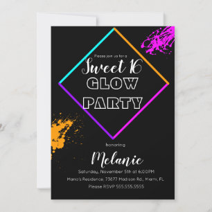 Invitation Doux 16 Neon Lumineuse Dans La Peinture Multi Lase