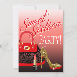 Invitation Doux 16 Parties scintillant de la part Stiletto Pu