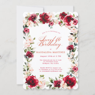 Invitation Doux 16 rose rose rose rose poitrine rose florale