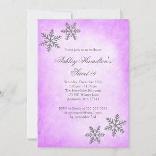 Invitation Doux 16 Snowflakes de Wonderland violet